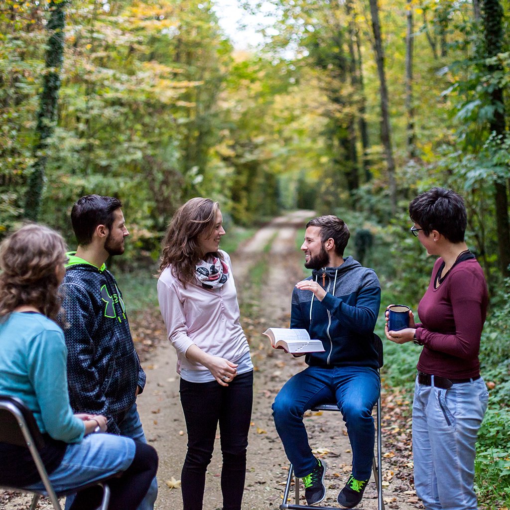 Online-Kurse Kommunikative Theologie: Gespräch im Wald