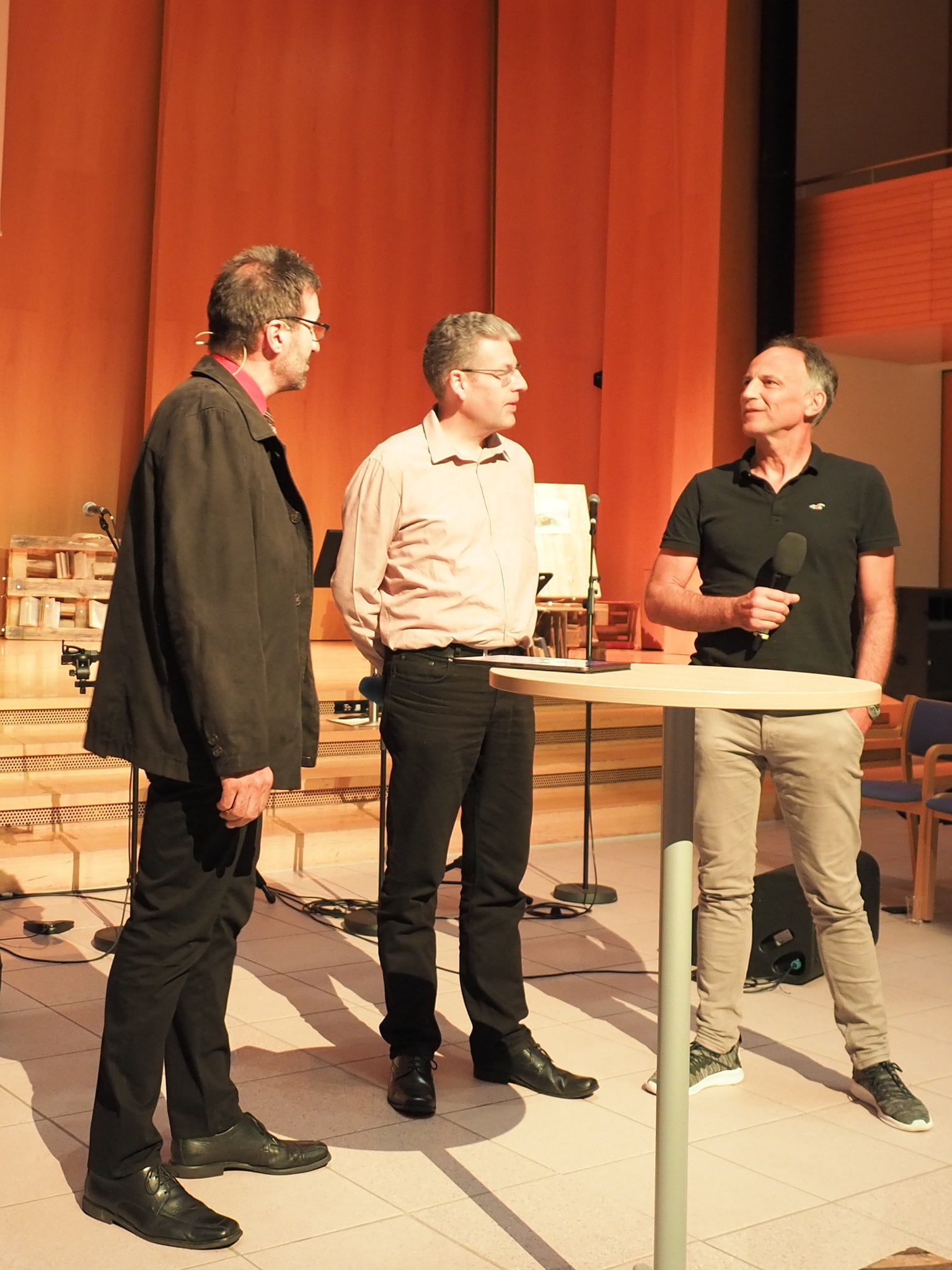 Renê Winkler im Gespräch mit Frank Spatz und Matthias Altwegg.
